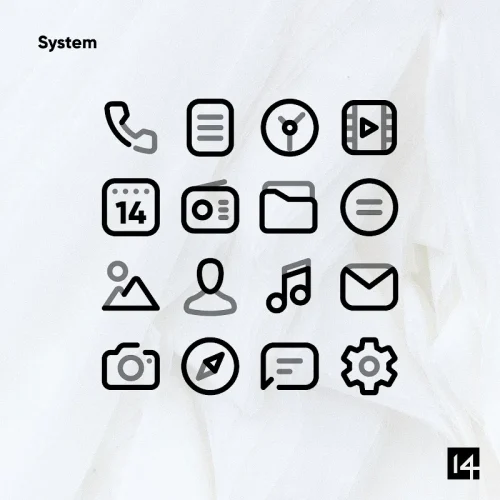 Aline Black: linear icon pack-screenshot-4