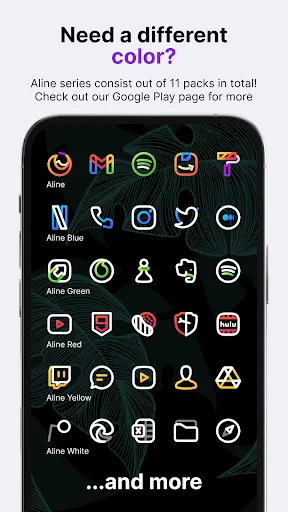 AlineT: bold linear icon pack Screenshots