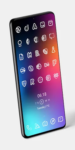Aline White: linear icon pack Screenshots
