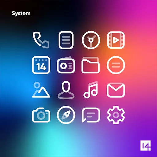 Aline White: linear icon pack Screenshots
