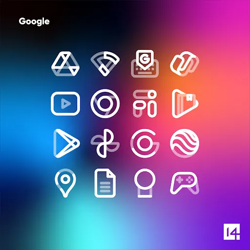 Aline White: linear icon pack Screenshots