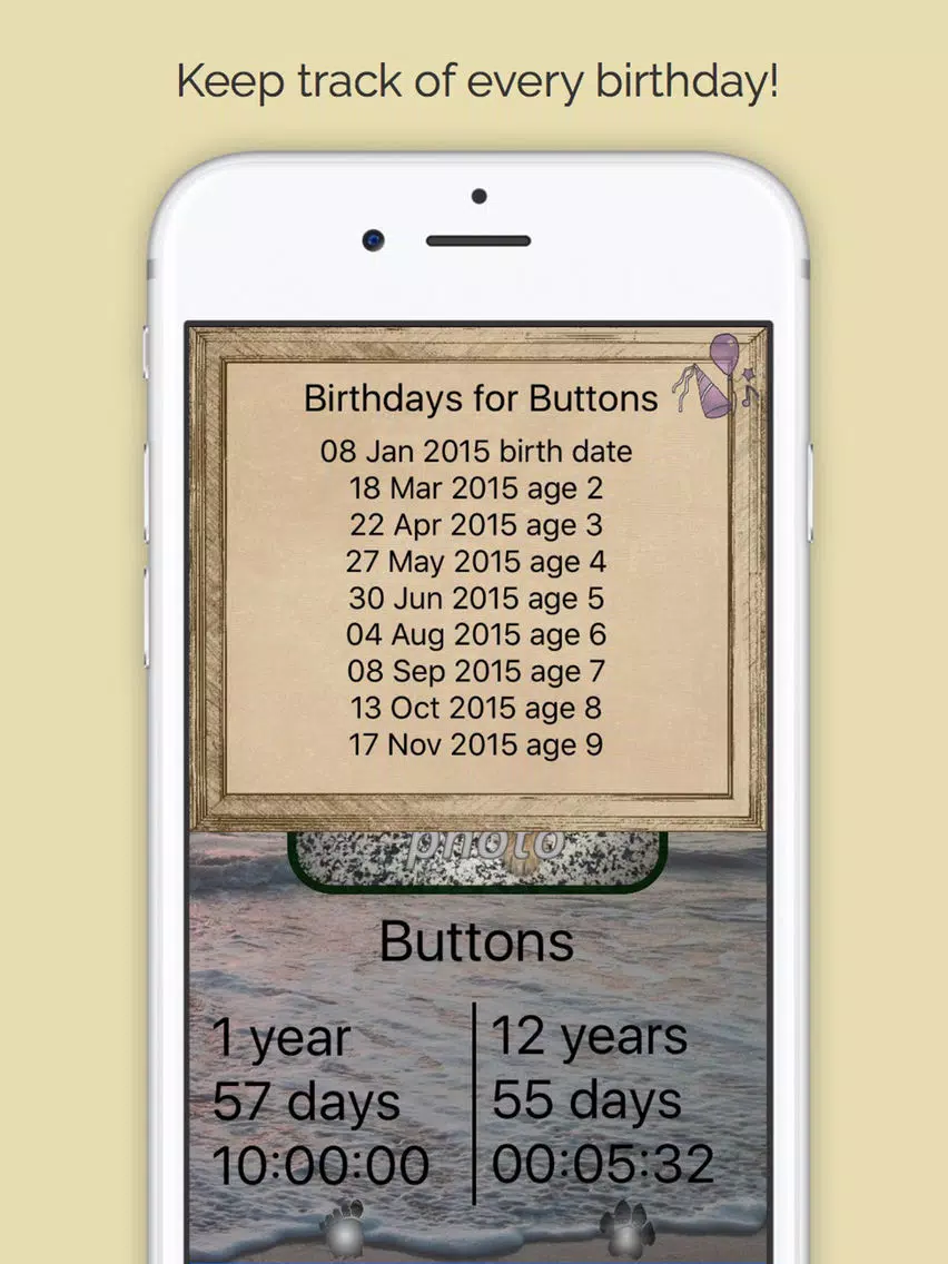 Ảnh chụp màn hình của Pet Age & Birthday Tracker for 200+ Breeds - Full iPad 