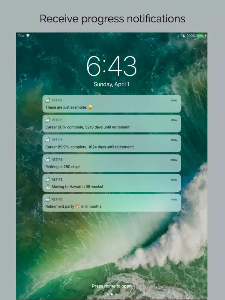 Capturas de tela do Retirement Countdown! iPad 