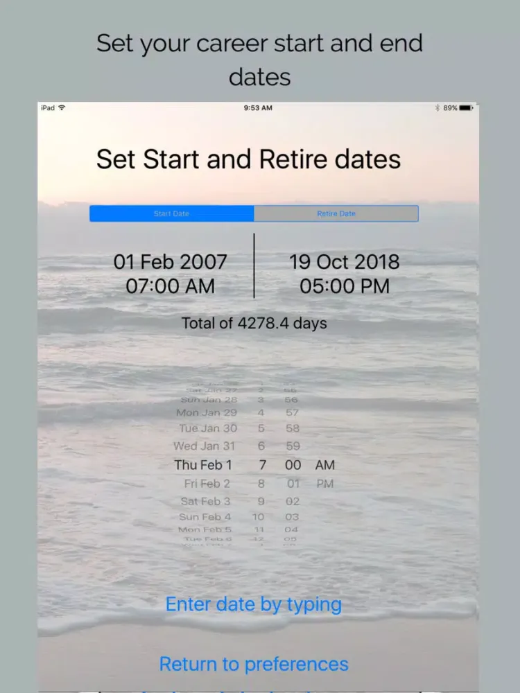 Capturas de tela do Retirement Countdown! iPad 
