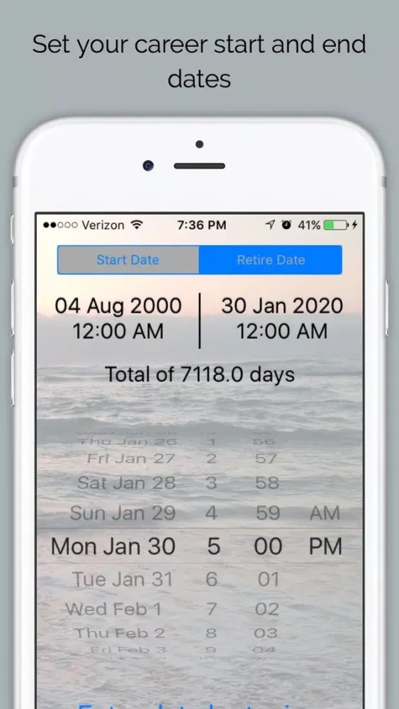 Capturas de tela do Retirement Countdown!
