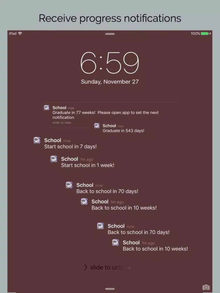 4 in 1 School & Graduation Countdown iPad 应用截图