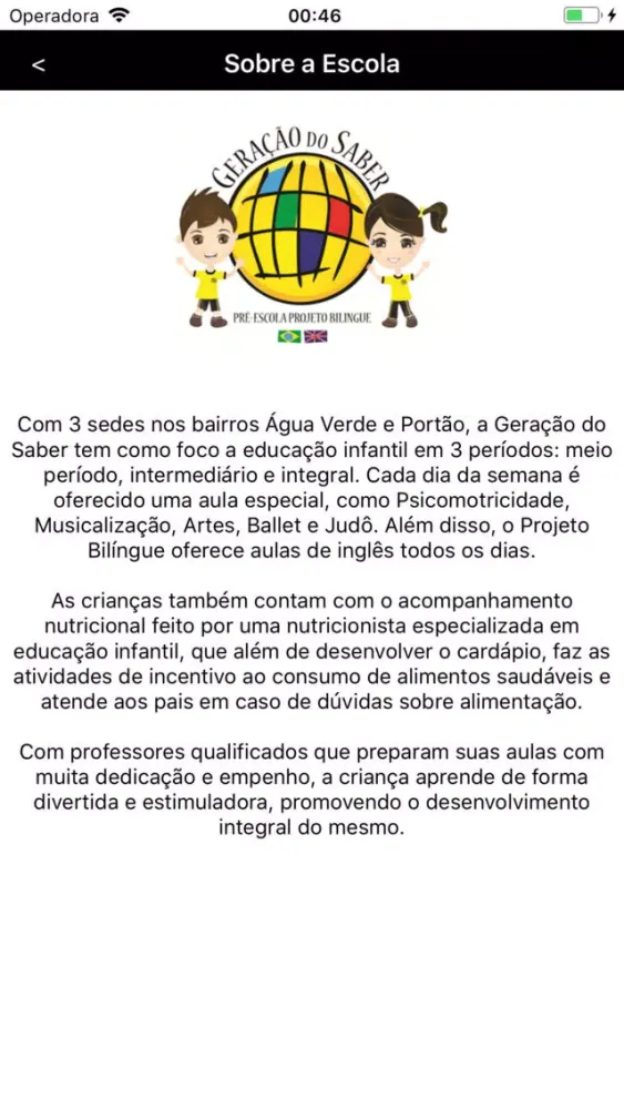 Ảnh chụp màn hình của Geração do Saber