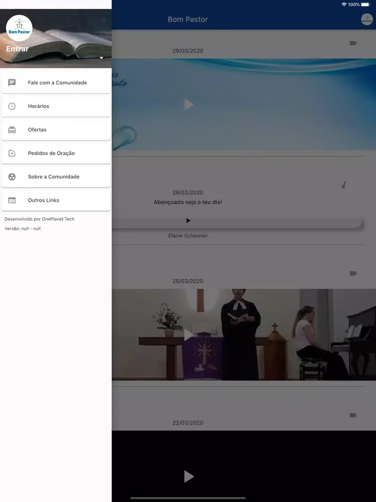 Ảnh chụp màn hình của Bom Pastor Curitiba IECLB iPad 