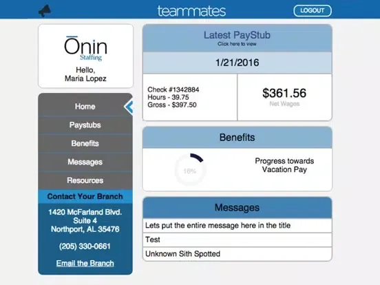 تصاویر Onin Staffing Teammates iPad 