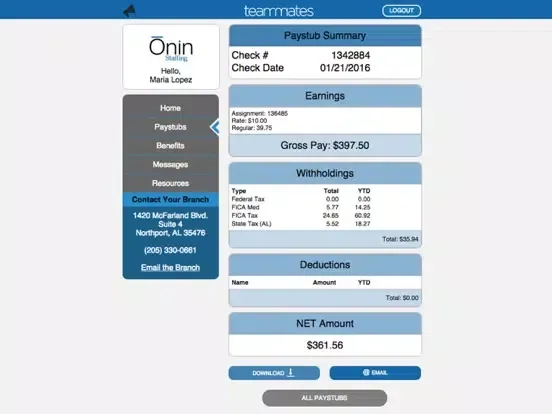 تصاویر Onin Staffing Teammates iPad 