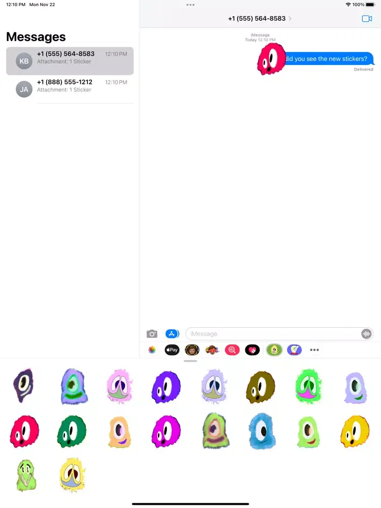 Ảnh chụp màn hình của Egg Goo: Fluffy Stickers iPad 