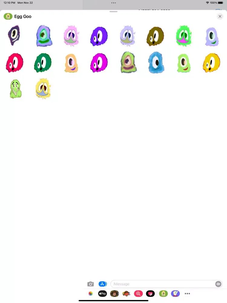 Ảnh chụp màn hình của Egg Goo: Fluffy Stickers iPad 