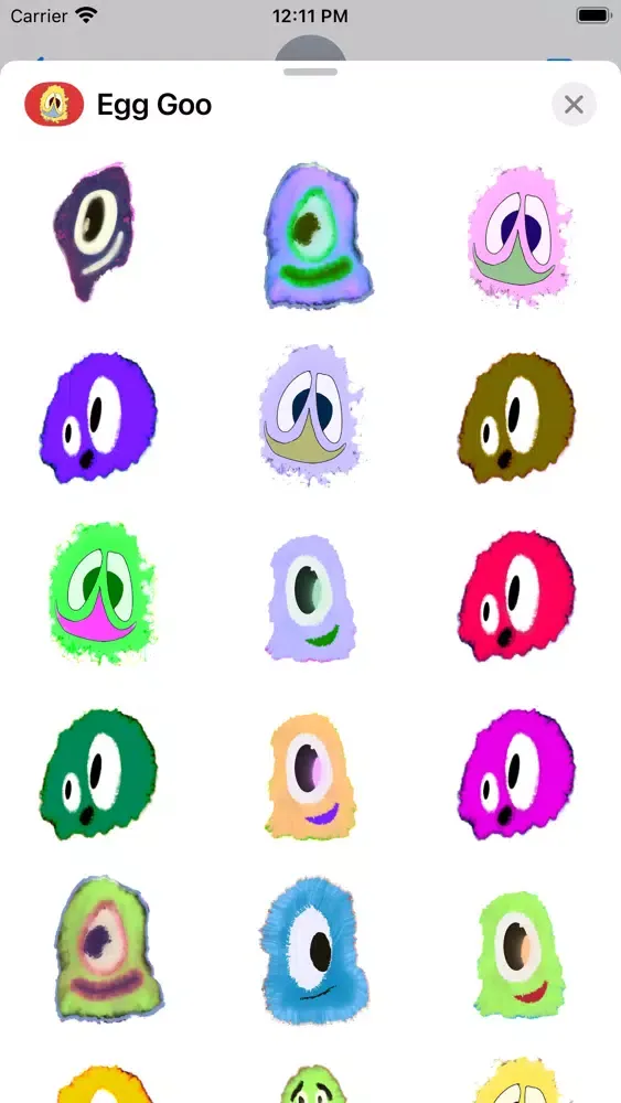 Ảnh chụp màn hình của Egg Goo: Fluffy Stickers