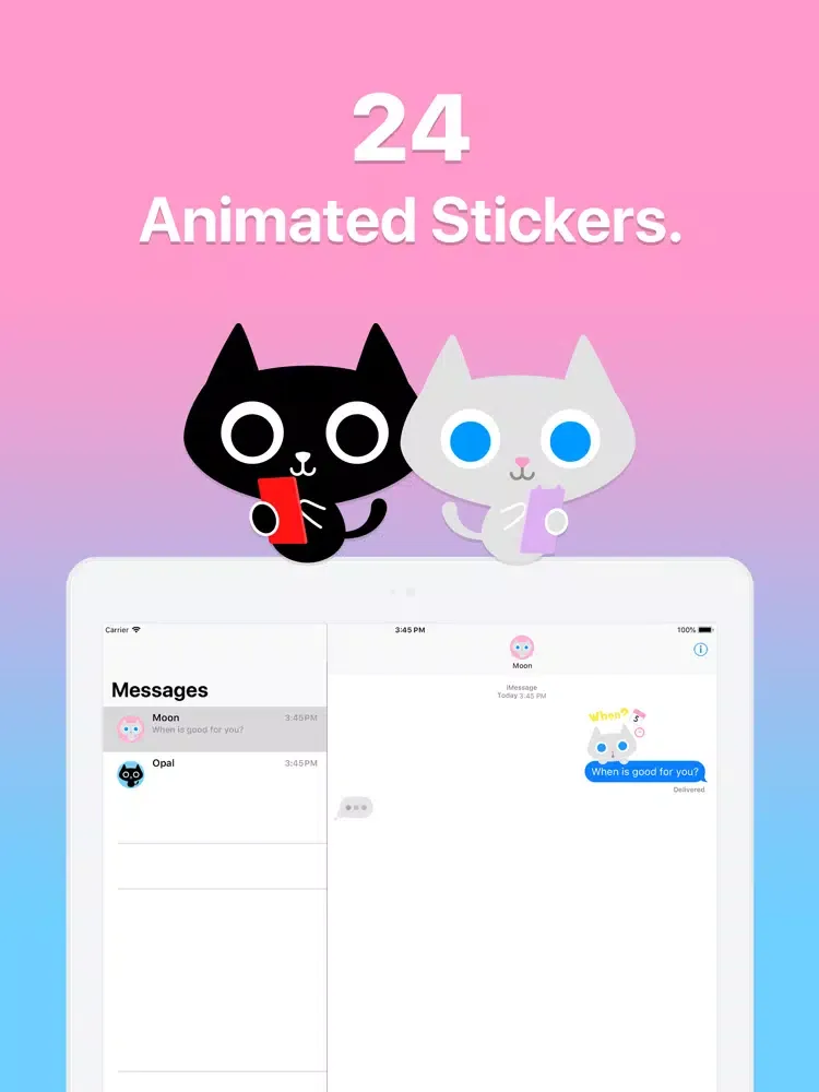 Zrzuty ekranu Opal & Moon's animated sticker iPad 