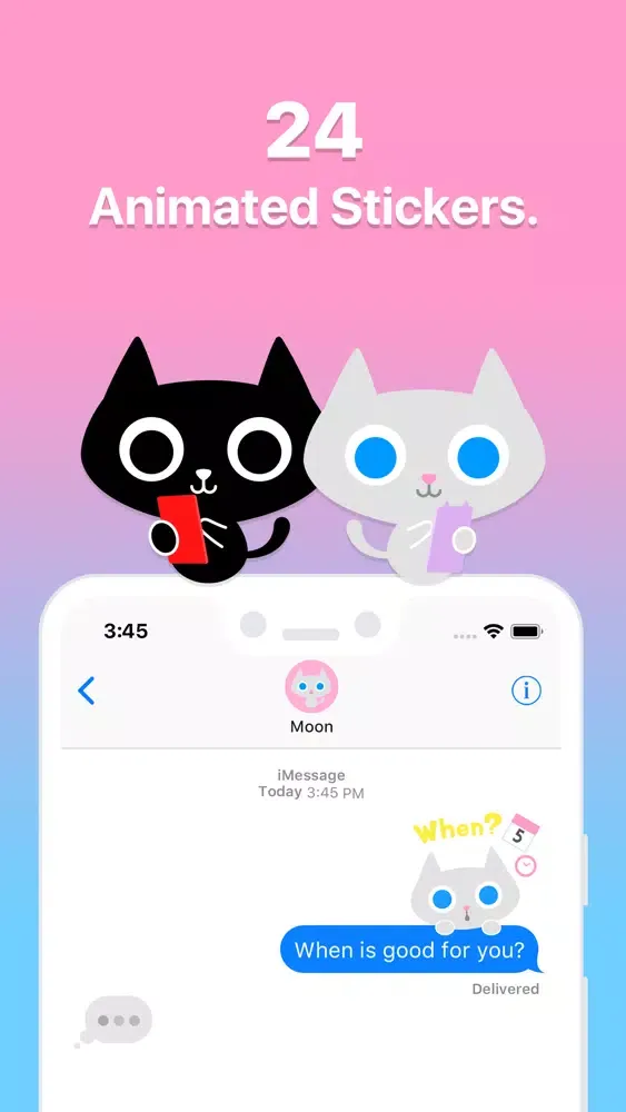 Zrzuty ekranu Opal & Moon's animated sticker