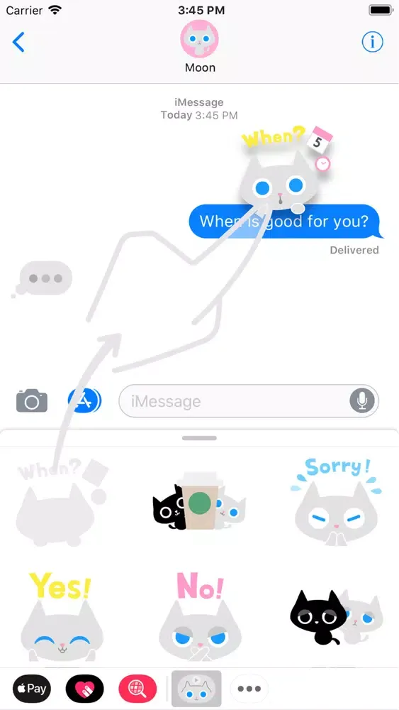 Zrzuty ekranu Opal & Moon's animated sticker