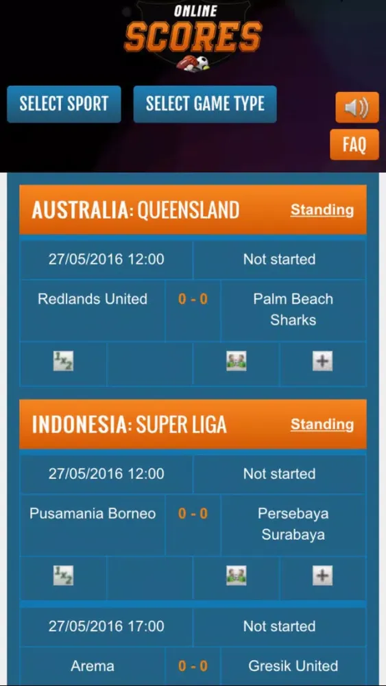 Capturas de tela do Livescore App by Online-Scores.com