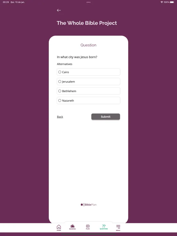 Tangkapan skrin Customizable Biblical Plan iPad 