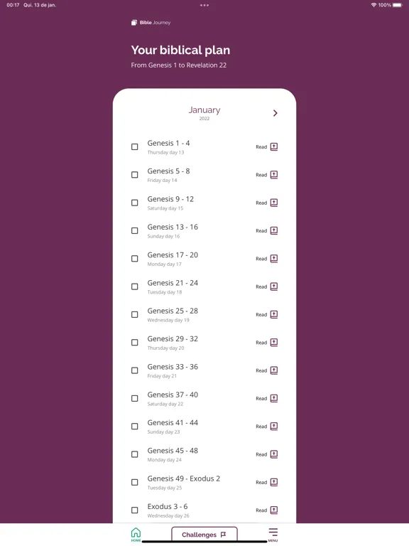 Tangkapan skrin Customizable Biblical Plan iPad 
