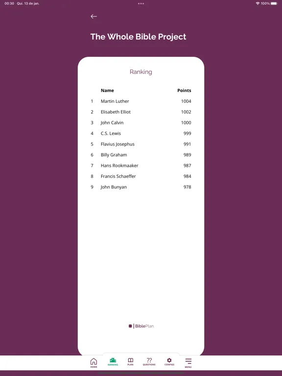 Tangkapan skrin Customizable Biblical Plan iPad 