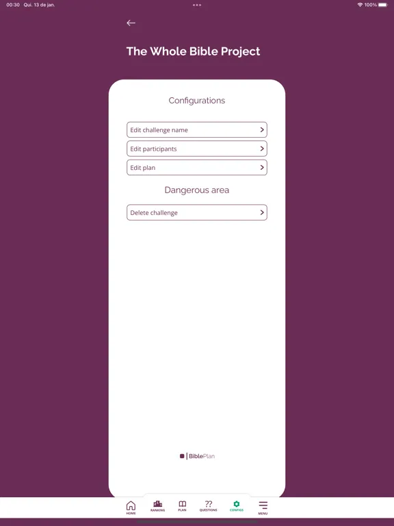 Tangkapan skrin Customizable Biblical Plan iPad 