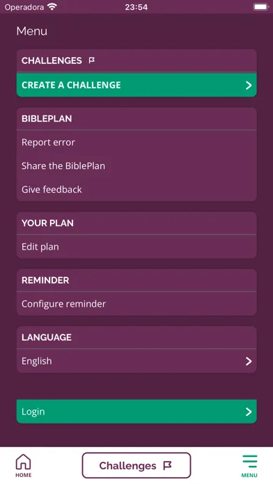 Tangkapan skrin Customizable Biblical Plan
