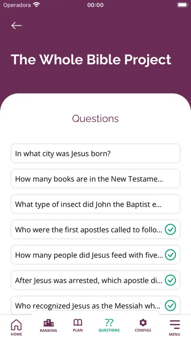 Tangkapan skrin Customizable Biblical Plan