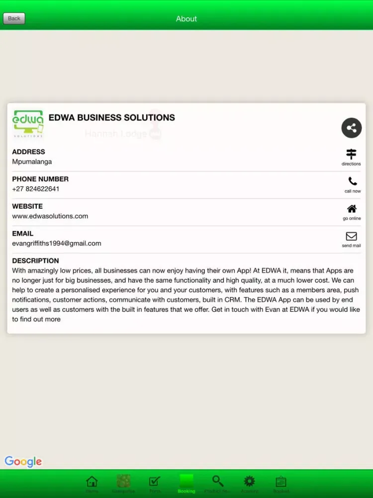 EDWA Web Solutions iPad  スクリーンショット