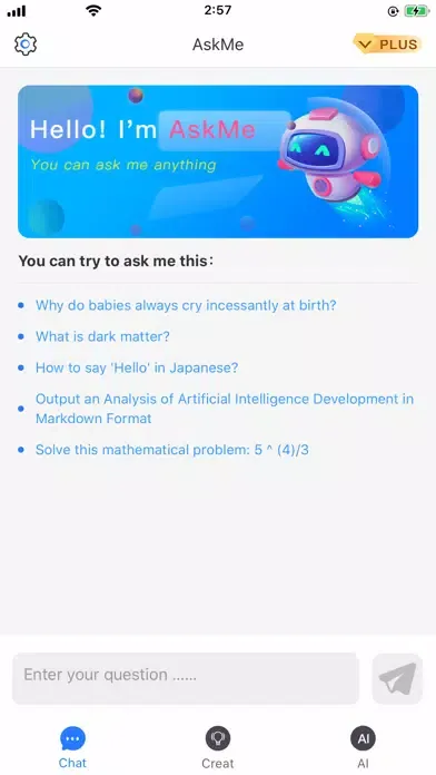AskMe-Chat Bot Assistant Screenshots