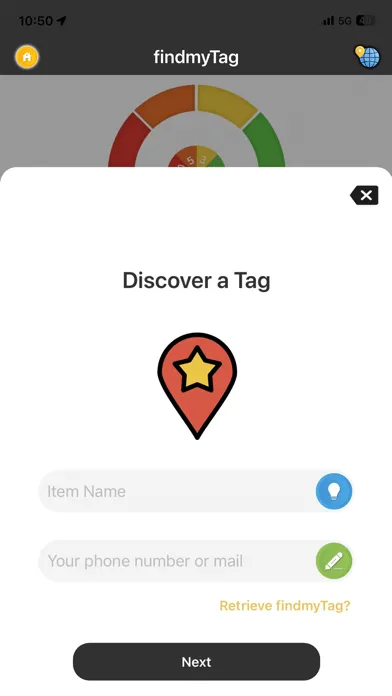 ภาพหน้าจอของ findmyTag