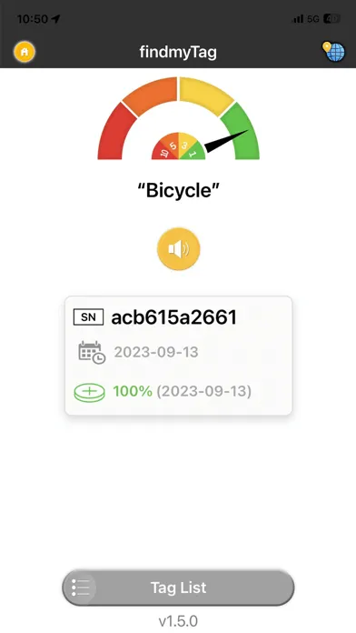 ภาพหน้าจอของ findmyTag