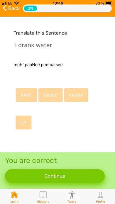 Tangkapan layar Fluently - Learn Punjabi