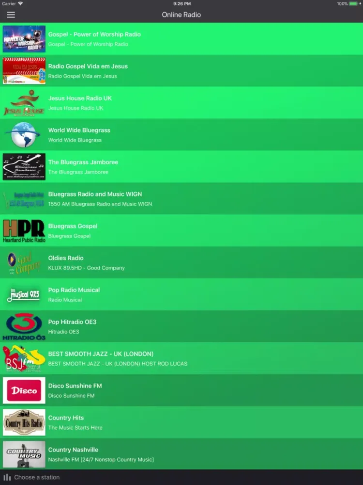 Online Radio Player iPad  Ekran Görüntüleri