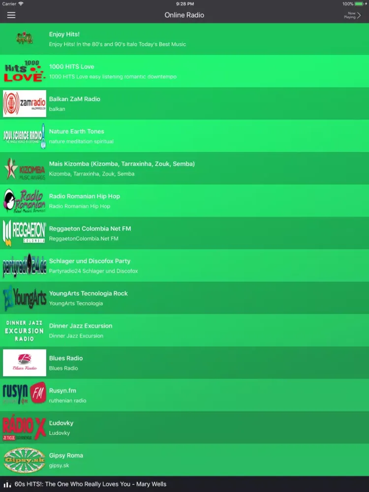 Online Radio Player iPad  Ekran Görüntüleri