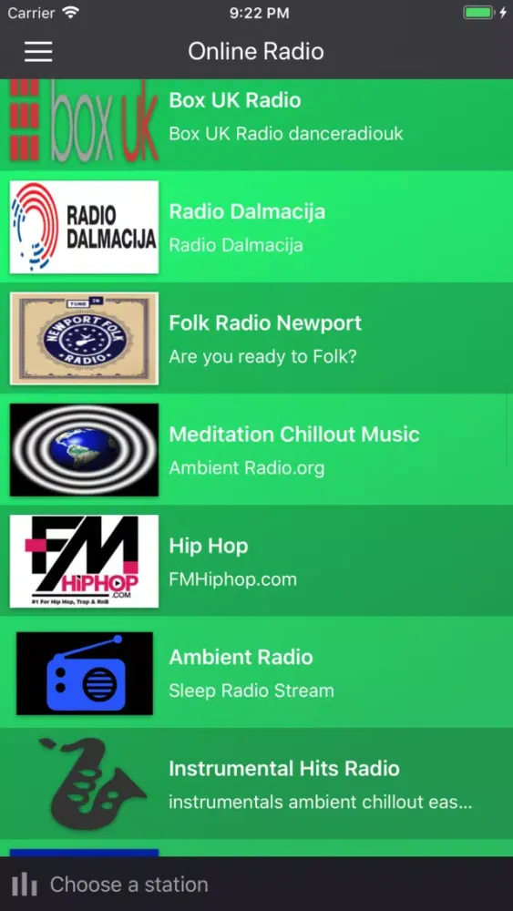 Online Radio Player Ekran Görüntüleri