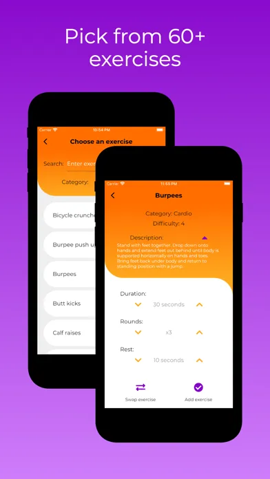 تصاویر Workout Builder: HIIT creator