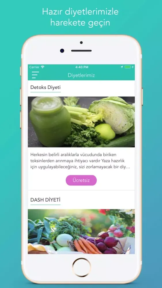 Tangkapan skrin Diyetli Kal
