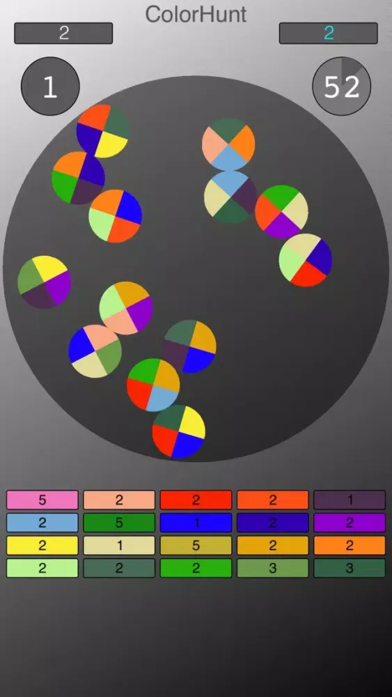 Capturas de tela do ColorHunt*
