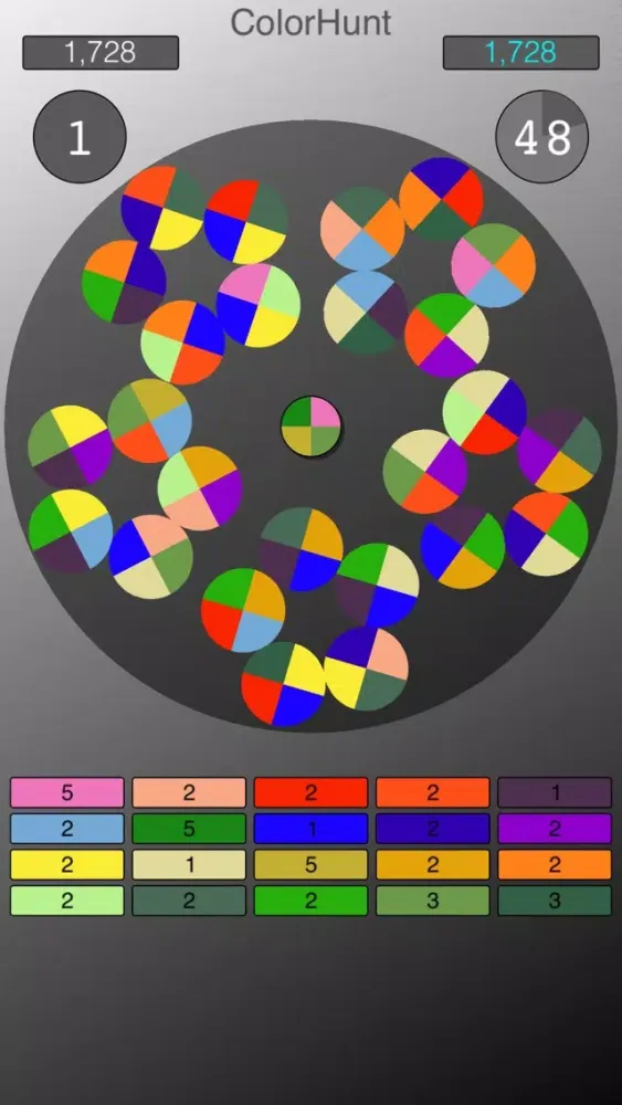 Capturas de tela do ColorHunt*