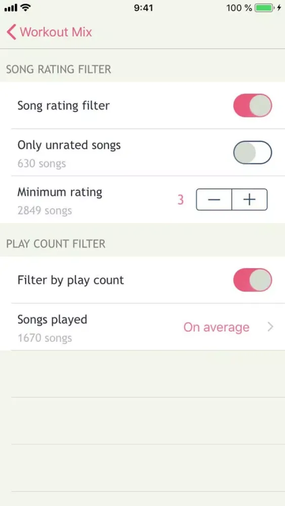 Workout Mix Music Player スクリーンショット