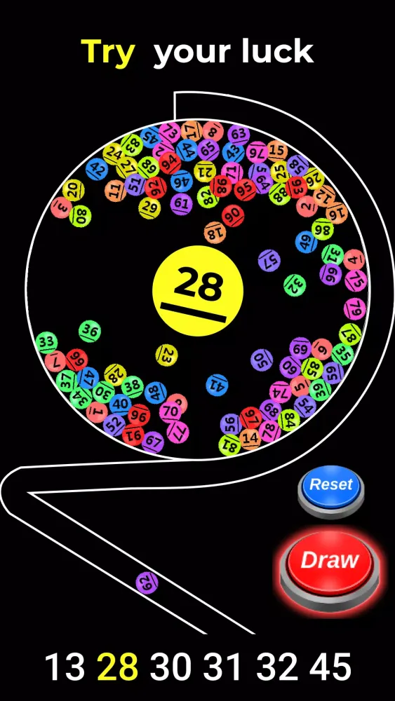 Lotto Draw Machine Ekran Görüntüleri