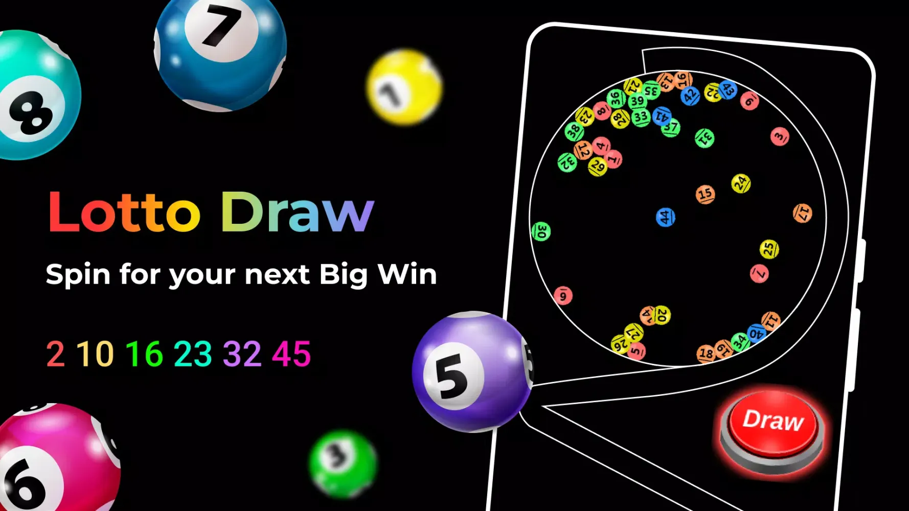 Lotto Draw Machine Ekran Görüntüleri