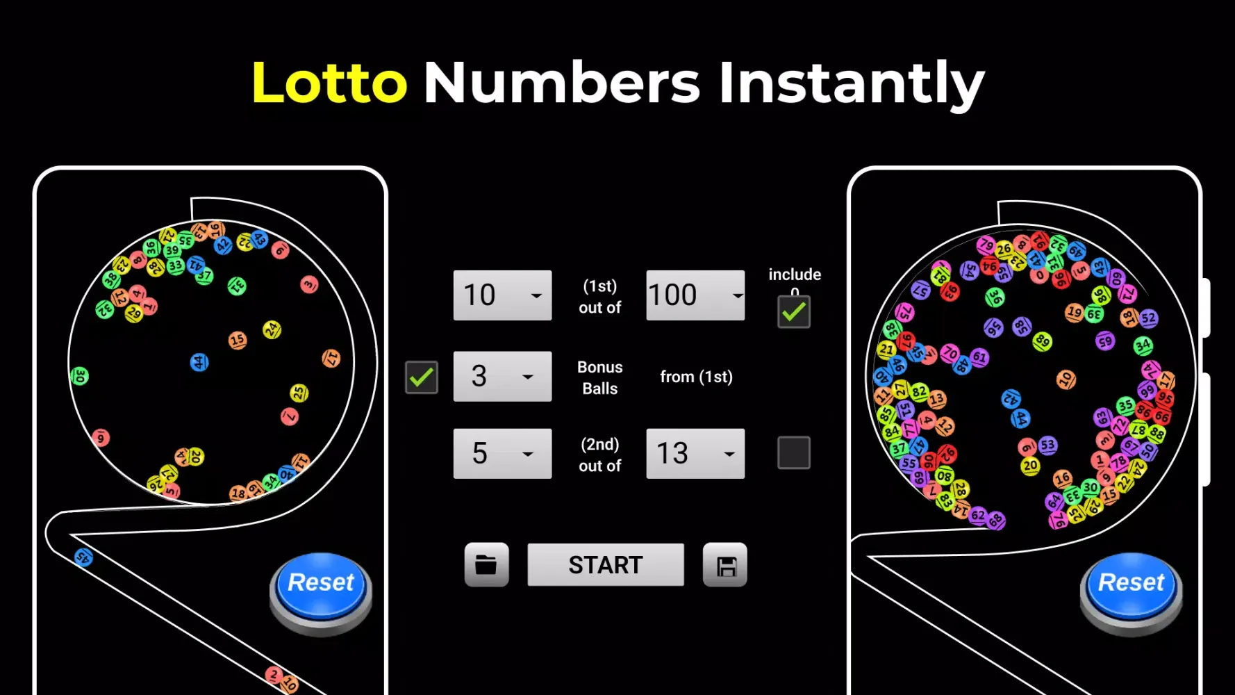 Lotto Draw Machine Ekran Görüntüleri