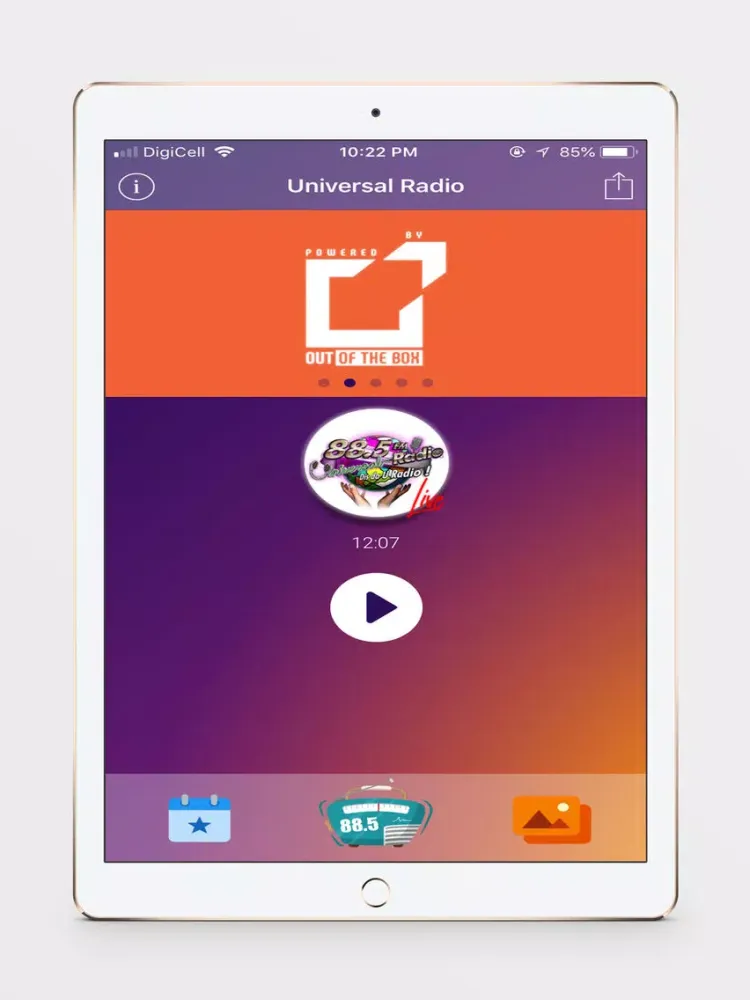 Universal Radio Belize iPad  스크린샷