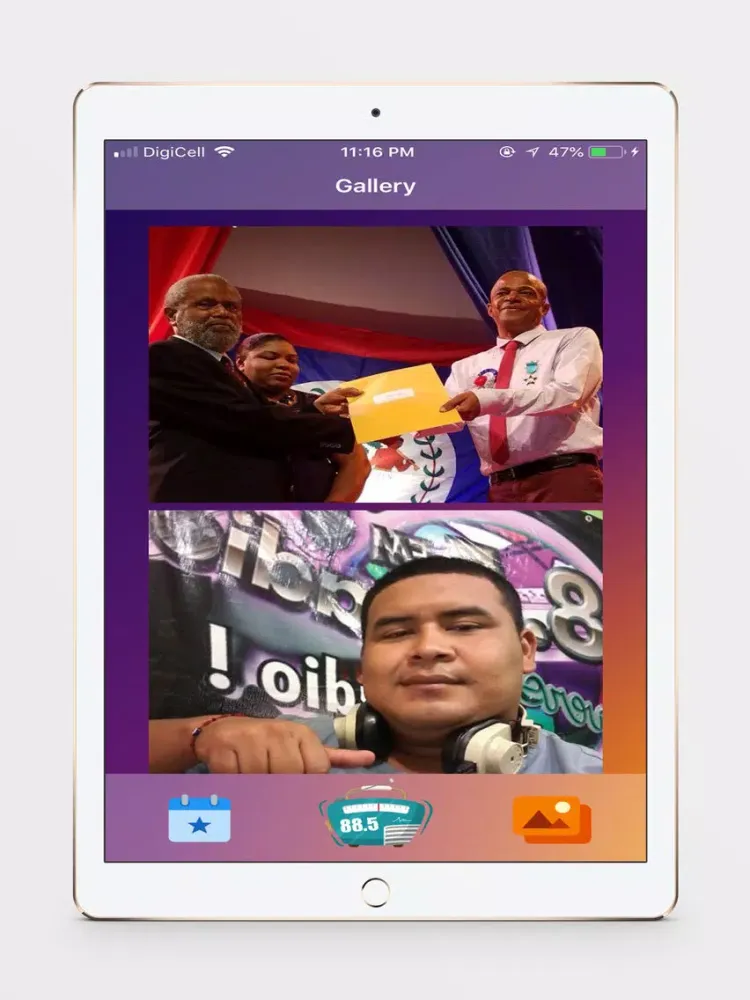 Universal Radio Belize iPad  스크린샷