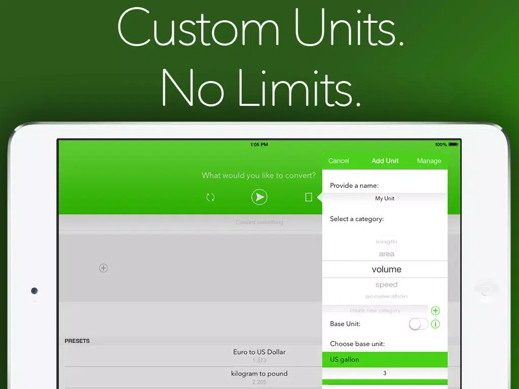 Ảnh chụp màn hình của Convert - Unit Converter, Calculator and Currencies iPad 