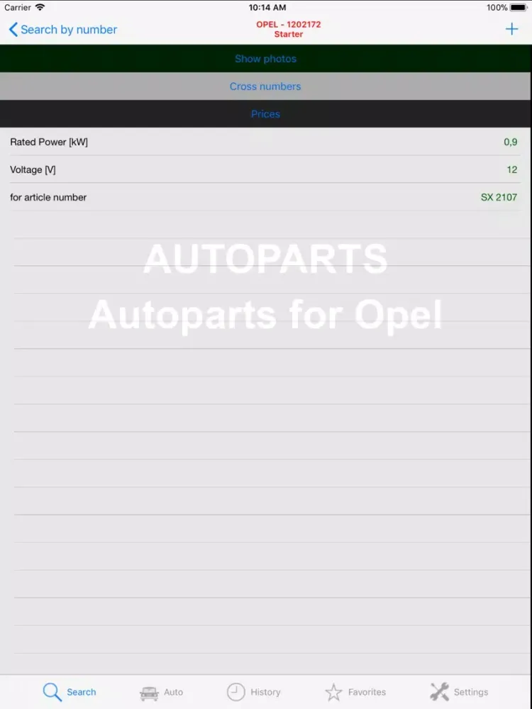 تصاویر Autoparts for Opel iPad 