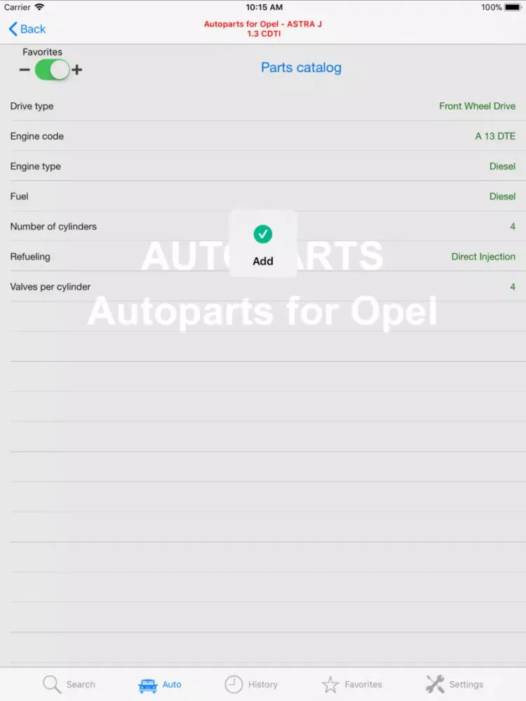 تصاویر Autoparts for Opel iPad 