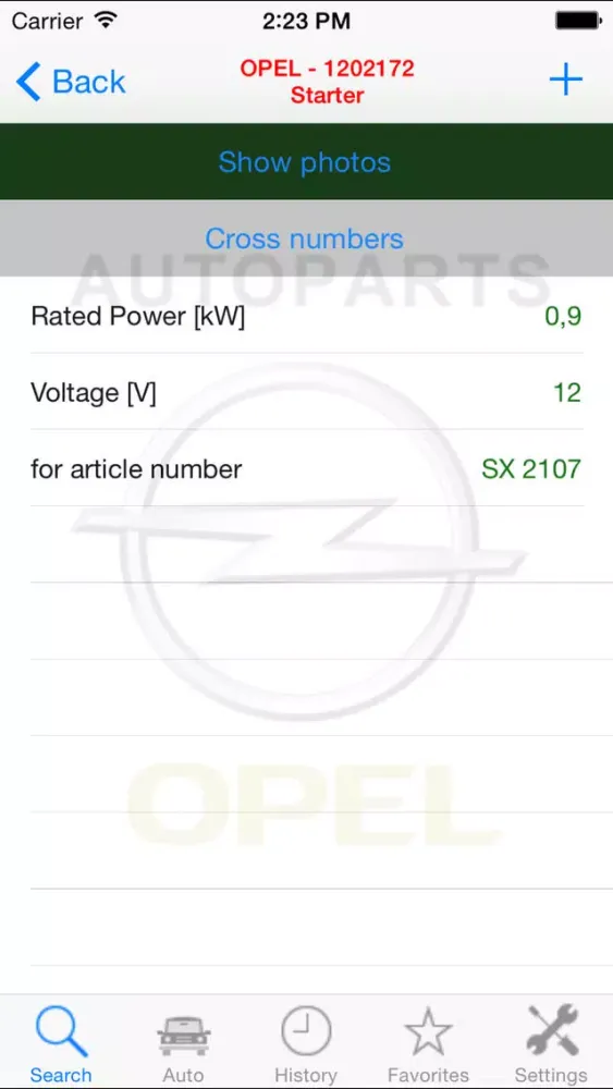 تصاویر Autoparts for Opel