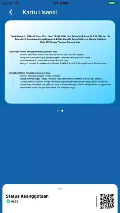 Tangkapan layar AAJI E-License